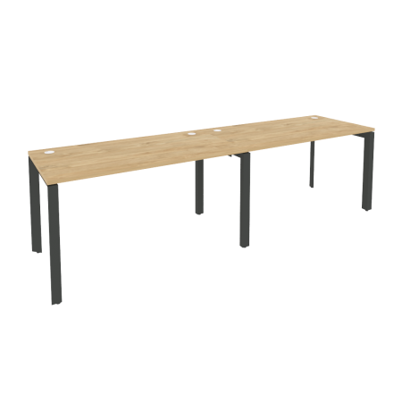 Рабочая станция на П-образном м/к Onix O.MP-RS-2.3.7 2760x720x750 (Тиквуд Светлый/Черный металл)