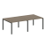 Переговорный стол 2 столешницы Metal System Style БП.ПРГ-2.2 2400x1235x750 (Дуб Наварра/Серый металл)