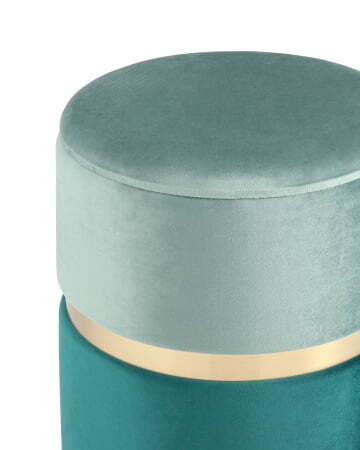 Пуф Кэрри с ящиком велюр бирюзовый (Пуф Кэрри бирюзовый)