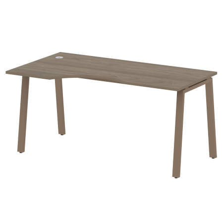 Стол криволинейный левый Metal System Style БА.СА-1 Л 1600x900x750 (Вяз/Мокко металл)