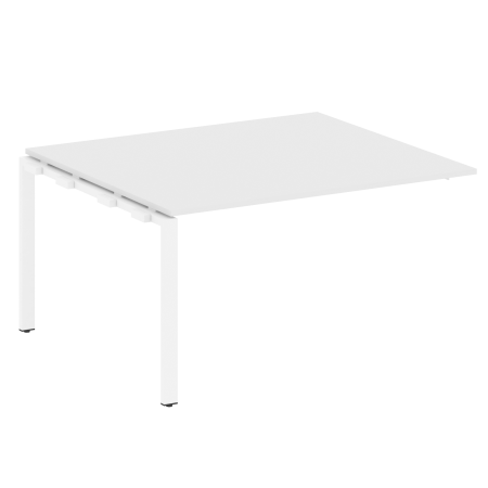 Проходной наборный элемент переговорного стола Metal System Style БП.ППРГ-3 1400x1235x750 (Белый/Белый металл)