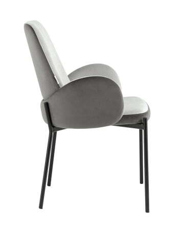 Стул Дивора велюр светло-серый с темно-серой спинкой (Стул Дивора светло-серый, темно-серый)