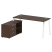Рабочая станция с тумбой на А-образном м/к Metal System Style БА.РС-СТС-2.4 (L) 1700x1520x750 (Дуб наварра/Серый металл)