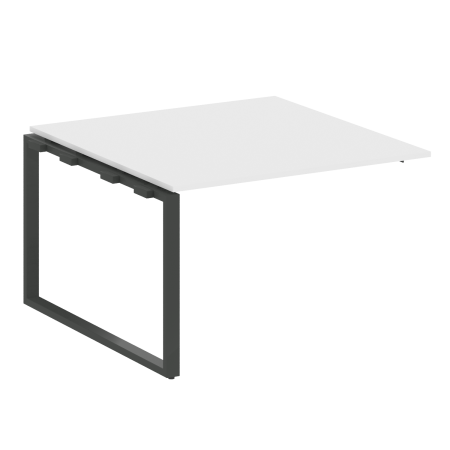 Проходной наборный элемент переговорного стола Metal System Style БО.ППРГ-2 1200x1235x750 (Белый/Антрацит металл)