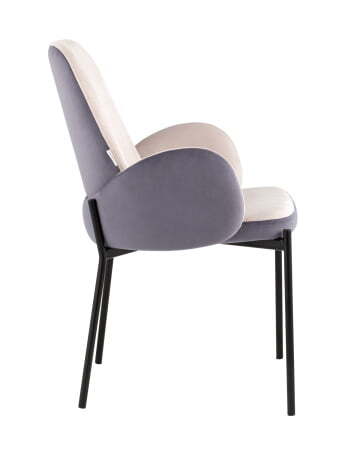 Стул Дивора велюр светло-розовый с пыльно-сиреневой спинкой (Стул Дивора светло-розовый, пыльно-сиреневый)