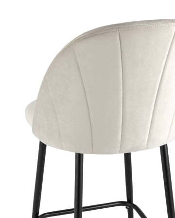 Стул полубарный Логан велюр бежевый (Стул полубарный Логан бежевый)