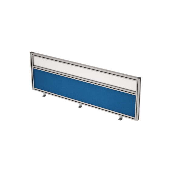 9БТС.0415.8 Барьер из ткани и стекла в алюминиевом профиле, фронтальный (1200x29x400) (Indigo/стекло матовое) 9БТС.0415.8 Барьер из ткани и стекла в алюминиевом профиле, фронтальный (1200x29x400) (Indigo/стекло матовое)