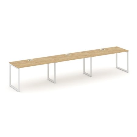 Рабочая станция 1 сторонняя SN-4O.ORS-032 (3540х600х750) (Тиквуд Светлый/Металл Белый)