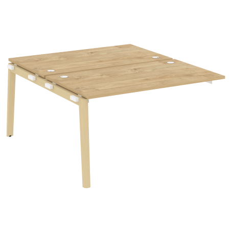 Наборный элемент рабочей станции на деревянных опорах Onix Wood OW.2.NRS-3.8 1380x1635x750 (Тиквуд Светлый/Дуб Светлый)