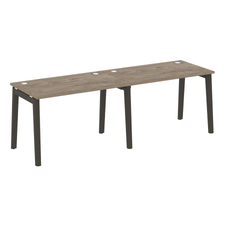 Рабочая станция на деревянных опорах Onix Wood OW.RS-2.2.7 2360x720x750 (Тиквуд Темный/Дуб Темный)