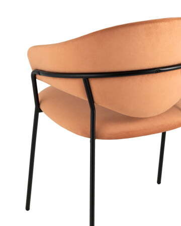 Стул Алексис велюр оранжевый (Стул Алексис оранжевый)