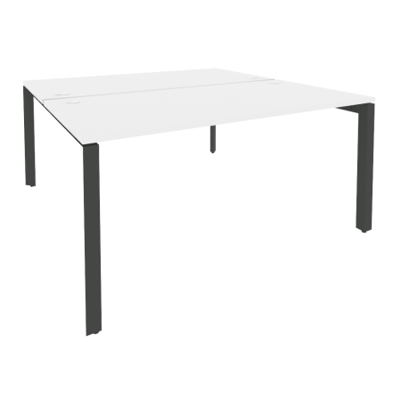 Рабочая станция на П-образном м/к Onix O.MP-D.RS-2.4.8 1580x1635x750 (Белый Бриллиант/Черный металл)