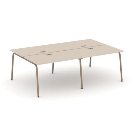 Рабочая станция 4 места ES.D.RS-4.2-LK (2360х1500х750) (Капучино/Металл Латте)