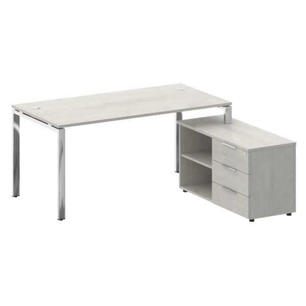 Стол для руководителя с тумбой правый БГ.СРТ-4.8 (R) 1700x1620x750 (Дуб Наварра/Нерж. Сталь) Стол для руководителя с тумбой правый БГ.СРТ-4.8 (R) 1700x1620x750 (Дуб Наварра/Нерж. Сталь)