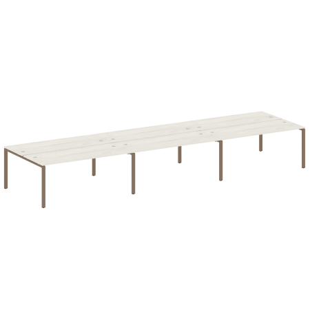 Рабочая станция на 6 раб. мест Metal System Style БП.СМ-6.5 5400x1475x750 (Дуб Наварра/Мокко металл)
