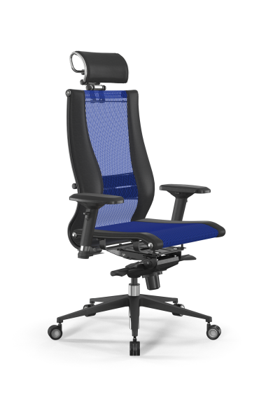 Кресло для руководителя Метта Samurai L2-16D - TS+Infinity /Kb09/Nb09/D04P/H2cL-3D(M06.B11.G21.W04) (Синий | Черный)