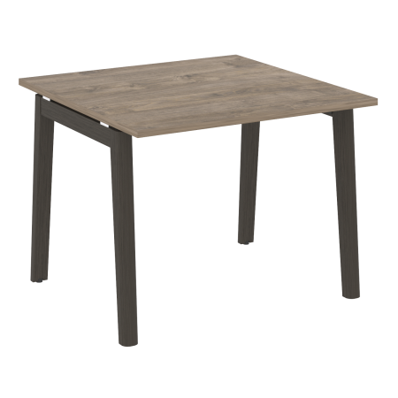 Стол переговорный на деревянных опорах Onix Wood OW.PRG-1.1 980x980x750 (Тиквуд Темный/Дуб Темный)