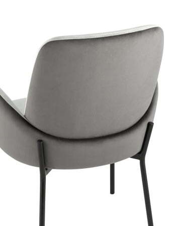 Стул Дивора велюр светло-серый с темно-серой спинкой (Стул Дивора светло-серый, темно-серый)
