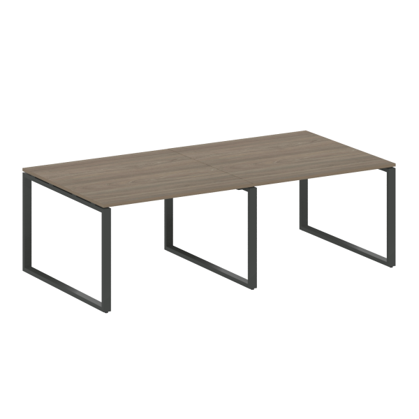 Переговорный стол 2 столешницы Metal System Style БО.ПРГ-2.2 2400x1235x750 (Вяз/Антрацит металл) Переговорный стол 2 столешницы Metal System Style БО.ПРГ-2.2 2400x1235x750 (Вяз/Антрацит металл)