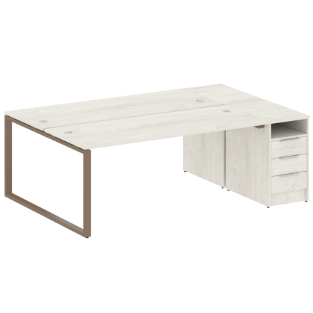 Рабочая станция Metal System Style БО.РС-СТП-2.5 2212x1475x750 (Дуб Наварра/Мокко металл)