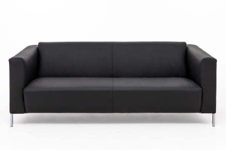 VISPO Диван 2-местный (ЧЕРНЫЙ/КОЖА)