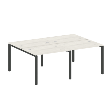 Рабочая станция на 4 раб. места Metal System Style БП.СМ-4.1 2000x1475x750 (Дуб Наварра/Антрацит металл)