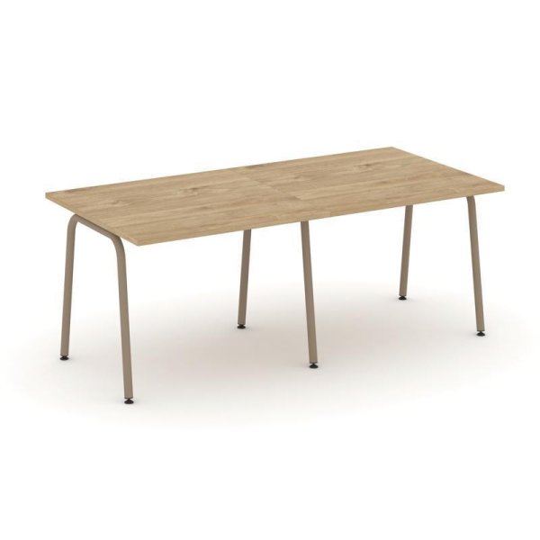 Стол переговорный ES.PRG-2.1-K (1960х980х750) (Тиквуд Светлый/Металл Латте) Стол переговорный ES.PRG-2.1-K (1960х980х750) (Тиквуд Светлый/Металл Латте)