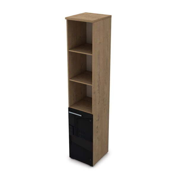 9ПЛ.005.28 Пенал высокий со стеклом и открытыми полками (400x450x2045), левый (Teakwood) 9ПЛ.005.28 Пенал высокий со стеклом и открытыми полками (400x450x2045), левый (Teakwood)