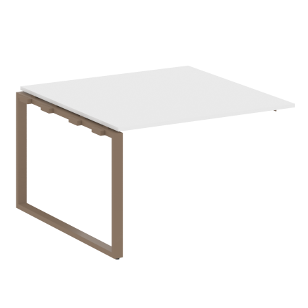 Проходной наборный элемент переговорного стола Metal System Style БО.ППРГ-2 1200x1235x750 (Белый/Мокко металл)