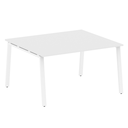 Стол для переговоров (1 столешница) на А-образном м/к Metal System Style БА.ПРГ-1.3 1400x1235x750 (Белый/Белый металл)