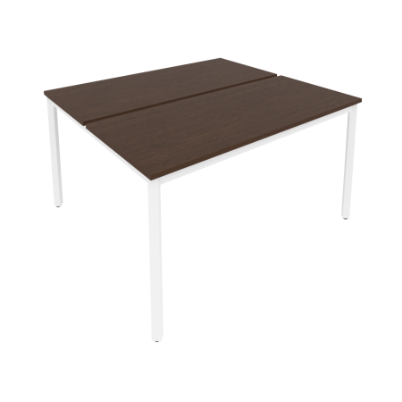 Рабочая станция на металлокаркасе Slim С.СП-5.2 1380x1235x750 (Венге Цаво/Белый металл)