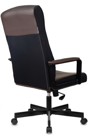 Кресло руководителя DOMINUS коричневый/черный эко.кожа крестов. металл (Коричневый)