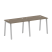Рабочая станция на 2 рабочих места на А-образном м/к Metal System Style БА.СМ-2.1 2000x720x750 (Дуб наварра/Серый металл)