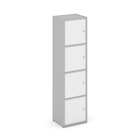 Стеллаж Locker Plus LK.K-004 408x350x1593 (Серый | Белый)
