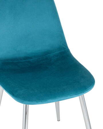 Стул Валенсия велюр темно-бирюзовый хромированные ножки (Стул Валенсия темно-бирюзовый)