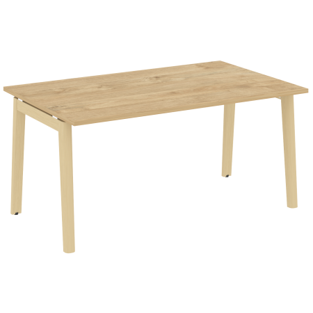Стол переговорный на деревянных опорах Onix Wood OW.PRG-1.4 1580x980x750 (Тиквуд Светлый/Дуб Светлый)