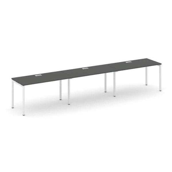 Рабочая станция 1 сторонняя SN-4P.ORS-051 (2940х800х750) (Антрацит/Металл Белый) Рабочая станция 1 сторонняя SN-4P.ORS-051 (2940х800х750) (Антрацит/Металл Белый)