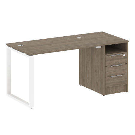Рабочая станция Metal System Style БО.РС-СТП1.2 1612x750x750 (Вяз/Белый металл)