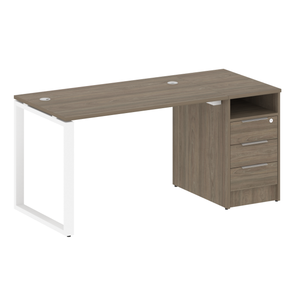 Рабочая станция Metal System Style БО.РС-СТП1.2 1612x750x750 (Вяз/Белый металл) Рабочая станция Metal System Style БО.РС-СТП1.2 1612x750x750 (Вяз/Белый металл)