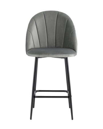 Стул полубарный Логан велюр серый (Стул полубарный Логан серый)