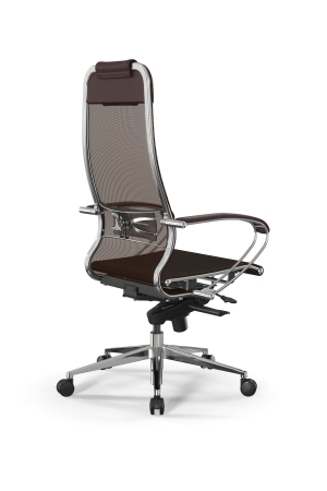 Кресло для руководителя Метта Samurai L1-1K - TS /Uc00/Nc00/K2cL(M06.B32.G11.W03) (Темно-коричневый)