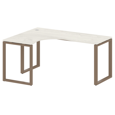 Стол криволинейный левый Metal System Style БО.СА-4 Л 1600x1200x750 (Дуб Наварра/Мокко металл)