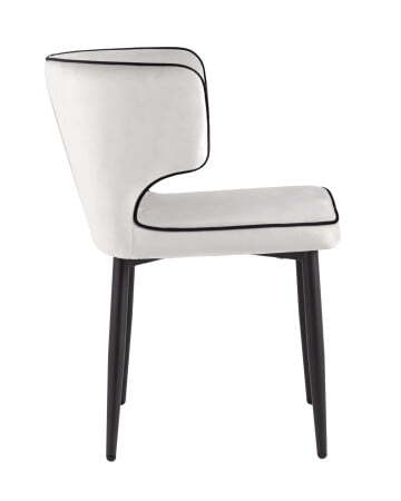 Стул Матео с кантом велюр светло-серый (Стул Матео светло-серый)