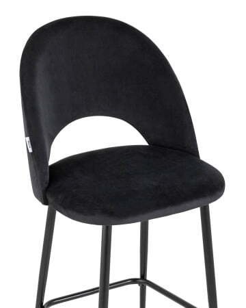 Стул полубарный Меган велюр черный (Стул полубарный Меган черный)