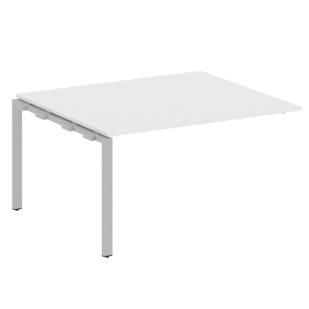 Проходной наборный элемент переговорного стола Metal System Style БП.ППРГ-3 1400x1235x750 (Белый/Серый металл)