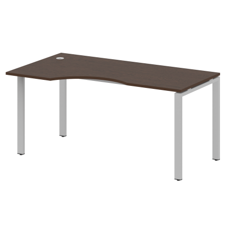 Стол криволинейный левый Metal System Style БП.СА-1 Л 1600x900x750 (Венге Цаво/Серый металл)