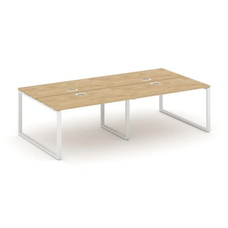 Рабочая станция 2-х сторонняя SN-6O.DRS-034 (3160х1232х750) (Тиквуд Светлый/Металл Белый)