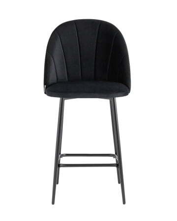 Стул полубарный Логан велюр черный (Стул полубарный Логан черный) Стул полубарный Логан велюр черный (Стул полубарный Логан черный)