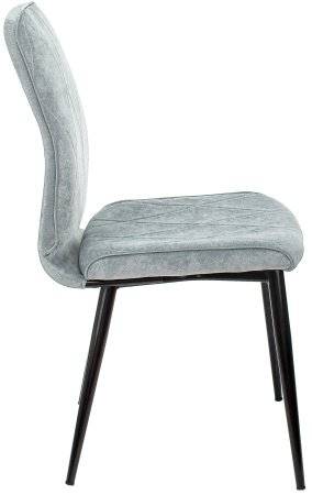 Стул для кухни KF-3_2 комплект 2шт серо-голубой Light 28 металл черный на ножках (KF-3/LT28_2) (Серо-голубой)