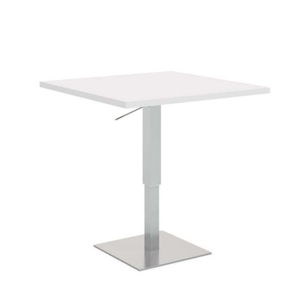 FERMO METAL Стол для переговоров Sit-to-Stand (Белый/Серый металл)